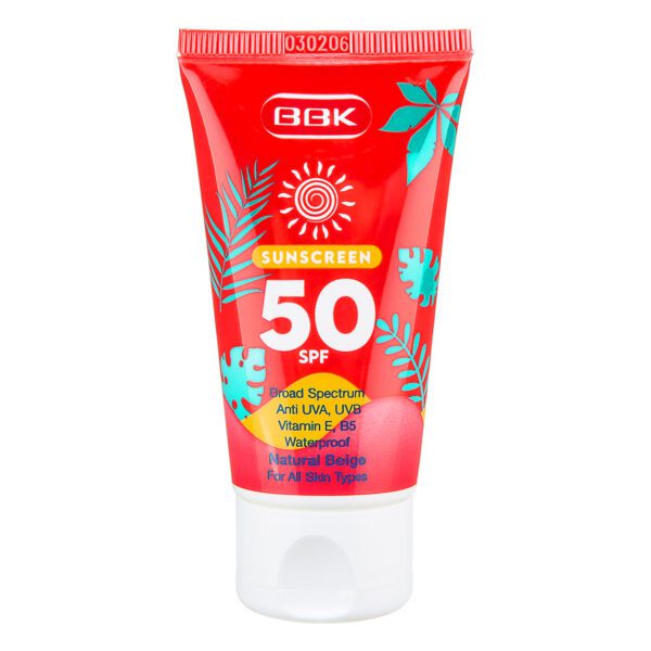 کرم ضد آفتاب ببک 50 spf بی رنگ