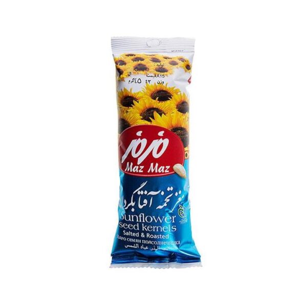 مغز تخمه نمکی مزمز وزن 40 گرم